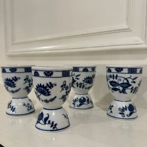 Vintage Vienna Woods Double Stoneware Egg Cup - Set of 4
